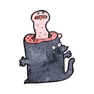 cartoon dog with worms N2