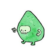 cartoon weird alien monster N22
