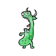 cartoon weird alien monster N23
