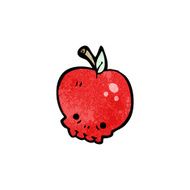 cartoon skull apple N4