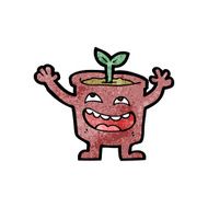 flowerpot cartoon character N3