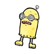 cartoon funny robot N130