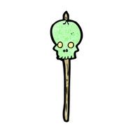cartoon skull on spike N4
