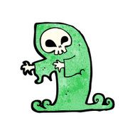 cartoon spooky monster N22