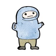 cartoon boy in hooded top N43
