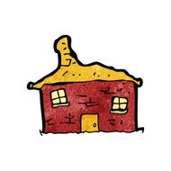old tumbledown house cartoon N9