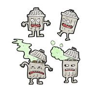 cartoon garbage can characters N3