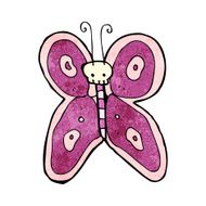 cartoon spooky butterfly bug N3