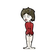 cartoon embarrassed woman N3