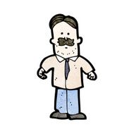 cartoon mustache man N40