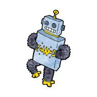 cartoon dancing robot N8