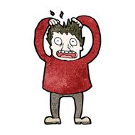 cartoon man tearing out hair N8