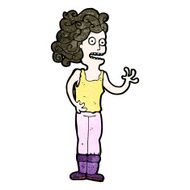 cartoon stressed woman N14