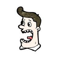 cartoon terrified man N426