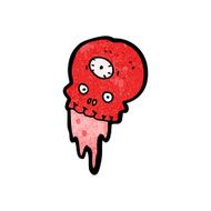 gross skull cartoon N8