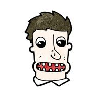 cartoon shocked man N186