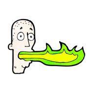 cartoon fire breathing man N5