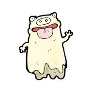Spooky Cartoon Ghost N25