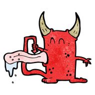 cartoon gross little devil N11