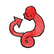 cartoon snake with skull N10