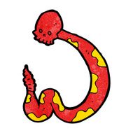 cartoon snake with skull N11