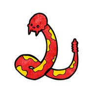 cartoon spooky skull snake N6