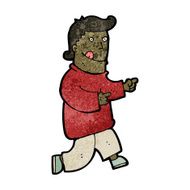 cartoon pointing man N164