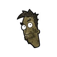 cartoon curious man N107