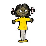 cartoon surprised girl N30