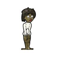 cartoon embarrassed woman N4
