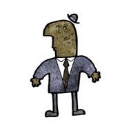 cartoon businessman shrugging shoulders N22