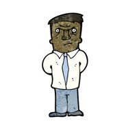 cartoon annoyed man N125