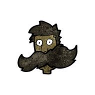 cartoon mustache man N42