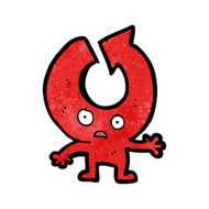 cartoon arrow symbol man N4