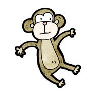 cartoon crazy monkey N31