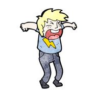 cartoon screaming blond person N3