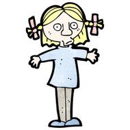 cartoon surprised blond girl N2