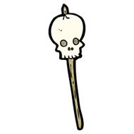 cartoon skull on spike N5