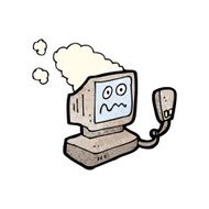 cartoon overheated computer N2