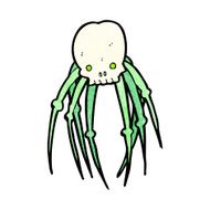 cartoon skull spider N6