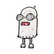 cartoon little robot N23