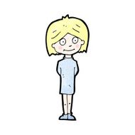 cartoon happy blond girl N23