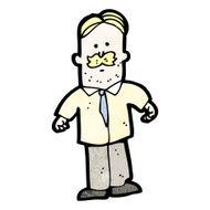 cartoon mustache man N43
