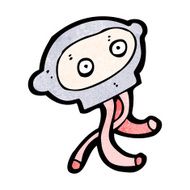 cartoon robot head N122