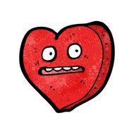 funny love heart cartoon character