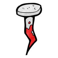 cartoon bloody nail N12