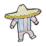 cartoon man in mexican outfit N5