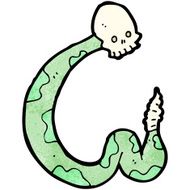 cartoon spooky serpent N6
