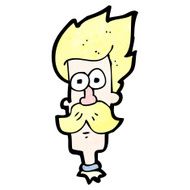 cartoon blond mustache man N5