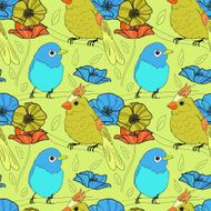 seamless bird theme pattern N3